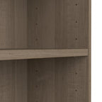 Bibliothèque haute à 5 étagères en bois de cerisier naturel, meuble de rangement et d'exposition