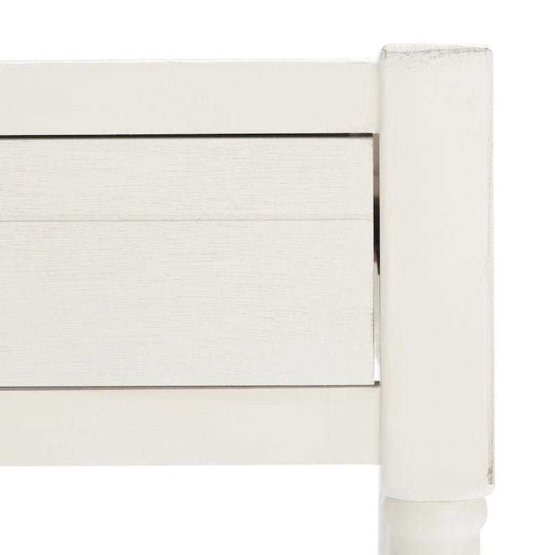 Bureau en bois sculpté deux tiroirs poignées en métal noir cadre ouvert marron classique