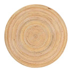Table basse tambour ronde en rotin faite à la main, style bohème côtier pour salon