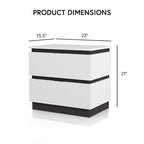 Lit de rangement moderne bicolore en bois blanc avec chargement USB intégré et tiroirs