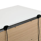 Lit de rangement moderne bicolore en bois blanc avec chargement USB intégré et tiroirs