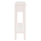 Console d'entrée moderne avec 4 tiroirs coulissants et étagère de rangement inférieure noire