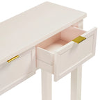 Console d'entrée moderne avec 4 tiroirs coulissants et étagère de rangement inférieure noire