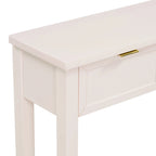 Console d'entrée moderne avec 4 tiroirs coulissants et étagère de rangement inférieure noire