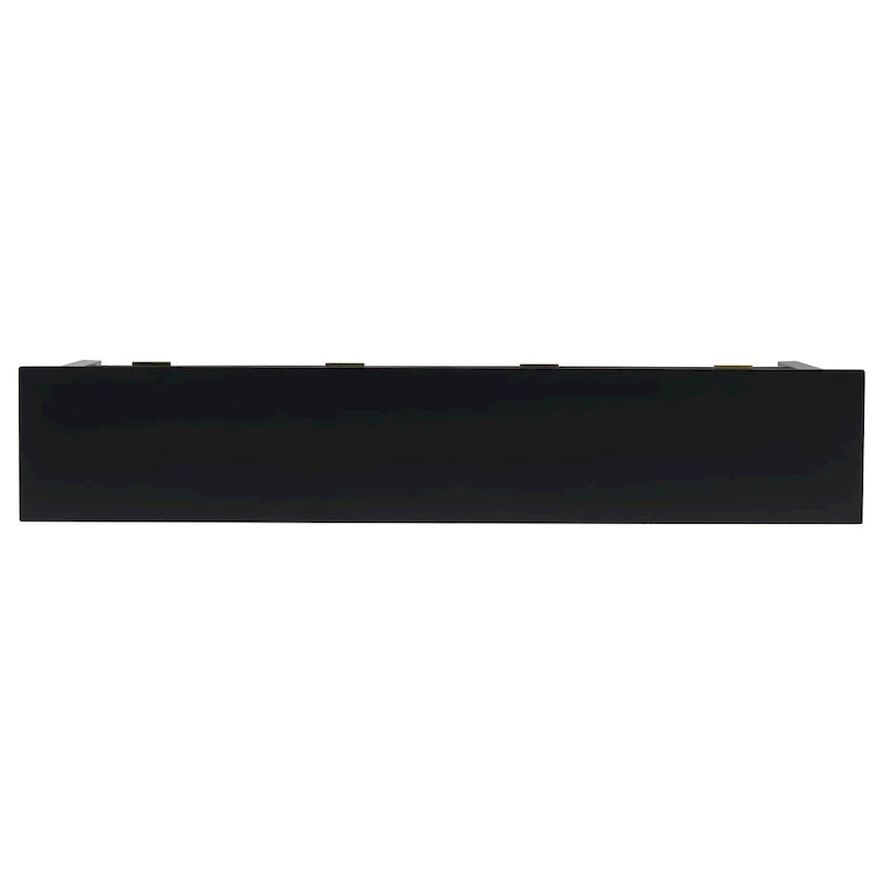 Console d'entrée moderne avec 4 tiroirs coulissants et étagère de rangement inférieure noire