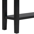 Console d'entrée moderne avec 4 tiroirs coulissants et étagère de rangement inférieure noire