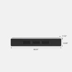 Meuble TV minimaliste avec tiroirs, console multimédia en bois massif avec placards, porte abattante, placage noyer, entièrement assemblé