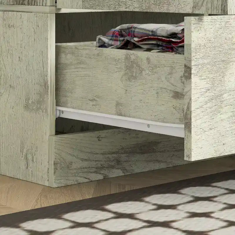 Armoire-penderie autoportante 59 po de large, grand format, blanche