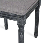 Chaise de salle à manger capitonnée en bois et cannage avec pieds cannelés, marron