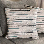 Canapé transitoire en tissu gris avec accoudoirs évasés et coussins de siège à ressorts