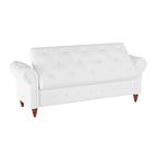 Banc ottoman de rangement capitonné avec accoudoirs roulés Plusieurs couleurs
