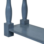 Console méditerranéenne extra longue avec tiroirs et étagère inférieure