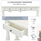 Console méditerranéenne extra longue avec tiroirs et étagère inférieure