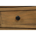Console d'entrée en bois massif quatre tiroirs finition vieillie style antique