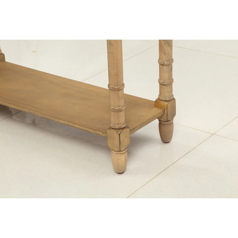 Console d'entrée en bois massif quatre tiroirs finition vieillie style antique