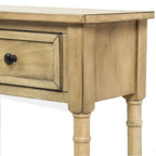 Console d'entrée en bois massif quatre tiroirs finition vieillie style antique
