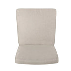 Chaise de salle à manger contemporaine sans accoudoirs, rembourrée, avec pieds coniques en hévéa, beige