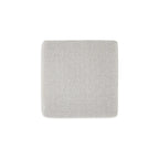Ottoman carré d'appoint gris surdimensionné avec revêtement en polyester antitaches
