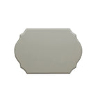 Table de service pliante blanche brillante avec plateau à bords fraisés