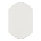 Table de service pliante blanche brillante avec plateau à bords fraisés
