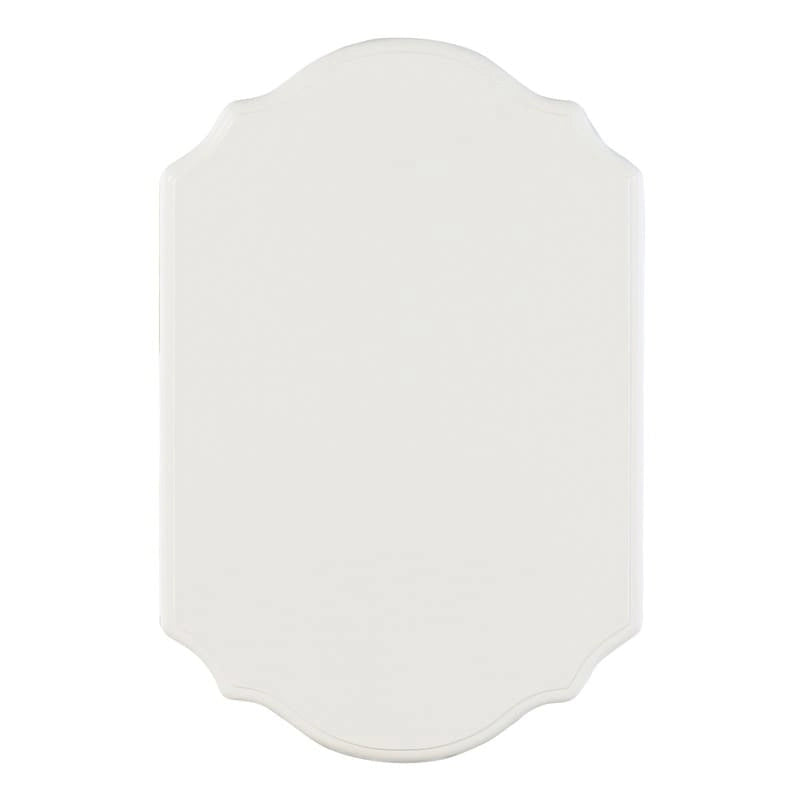 Table de service pliante blanche brillante avec plateau à bords fraisés