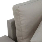 Canapé d'angle convertible bicolore avec coffre de rangement et lit gigogne