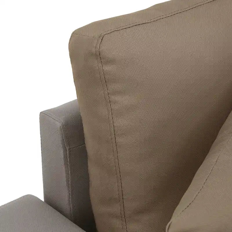 Canapé d'angle convertible bicolore avec coffre de rangement et lit gigogne
