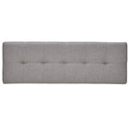 Banc de salle à manger tapissé en chêne, pieds inclinés, assise capitonnée en lin gris anthracite, bleu, rouge