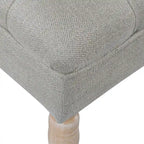 Banc de rangement capitonné classique avec pieds en bois