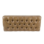 Banc de rangement capitonné classique avec pieds en bois