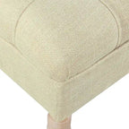 Banc de rangement capitonné classique avec pieds en bois