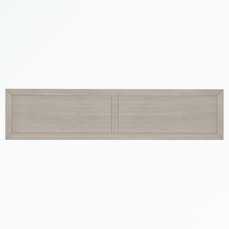 Console rustique en bois massif avec 4 tiroirs et étagère inférieure