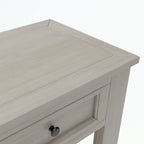 Console rustique en bois massif avec 4 tiroirs et étagère inférieure