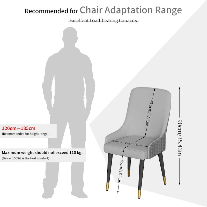 Chaise de salle à manger capitonnée avec anneau de tirage tête de lion dorée Gris Kaki