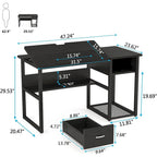 Table de dessin inclinable réglable avec étagère de rangement et tiroir, multi, noir, gris