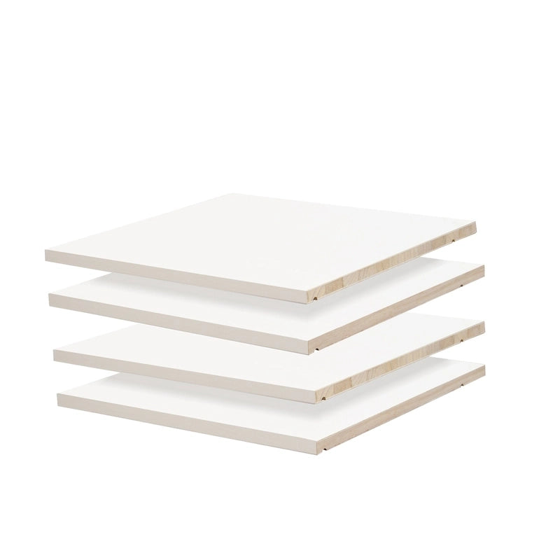 Petite étagère de garde-robe en bois massif finition moka blanc java noir