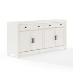Buffet en bois vieilli avec tiroirs et rangements Gris Blanc