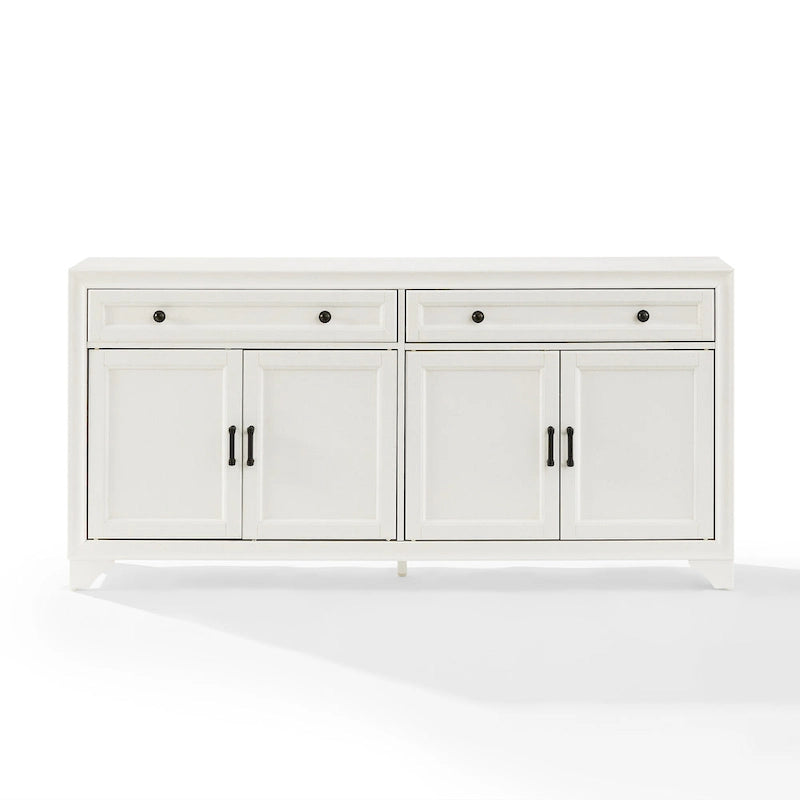 Buffet en bois vieilli avec tiroirs et rangements Gris Blanc