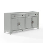 Buffet en bois vieilli avec tiroirs et rangements Gris Blanc
