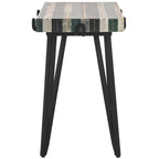 Table d'appoint avec plateau en marbre blanc et pieds épingles noirs