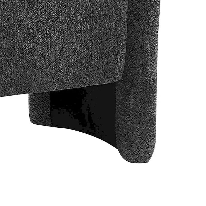 Banc de rangement capitonné en tissu chenille avec compartiment caché à couvercle relevable gris