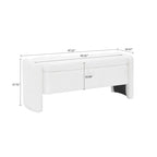 Banc de rangement capitonné en tissu chenille avec compartiment caché à couvercle relevable gris