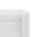 Banc de rangement capitonné en tissu chenille avec compartiment caché à couvercle relevable gris