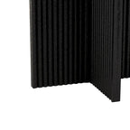 Table d'appoint Art déco ronde en bois noir avec piédestal arqué