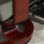 Fauteuil inclinable HomCom en similicuir avec base pivotante manuelle réglable et repose-pieds confortable et relaxant