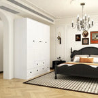 Armoire-penderie autoportante 59 po de large, grand format, blanche
